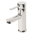 Refurb Swirl Essential Chrome 145mm Cloakroom Lever Mono Basin Mixer Tap  With Clicker Waste