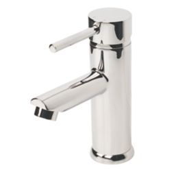 Refurb Swirl Essential Chrome 145mm Cloakroom Lever Mono Basin Mixer Tap  With Clicker Waste