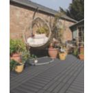 Apollo Black Composite Interlocking Decking Tiles 24mm x 0.3m x 0.3m 9 Pack