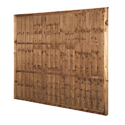 Forest Vertical Board Closeboard  Garden Fencing Panel Dark Brown 6' x 6' Pack of 3