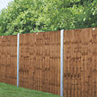 Forest Vertical Board Closeboard  Garden Fencing Panel Dark Brown 6' x 6' Pack of 3