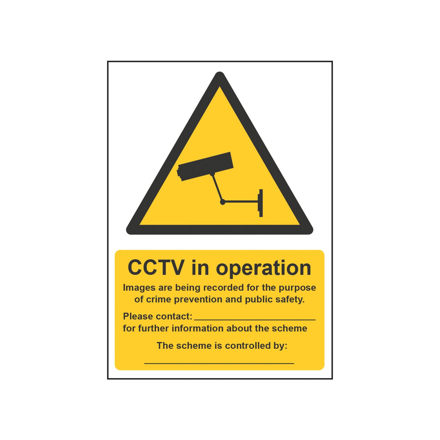 Essentials "CCTV In Operation" Sign 420mm x 297mm (559HL)