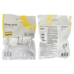 Flomasta  Plastic Push-Fit Stop Ends 22mm 2 Pack