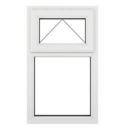 Crystal  Top Opening Clear Triple-Glazed Casement White uPVC Window 610mm x 965mm