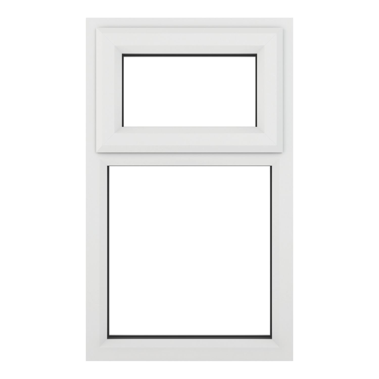 Crystal Top Opening Clear Triple-Glazed Casement White uPVC Window 610mm x 965mm (559JM)