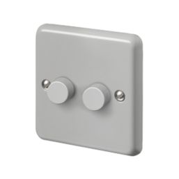 MK Contoura 2-Gang 2-Way  Dimmer Switch  Grey