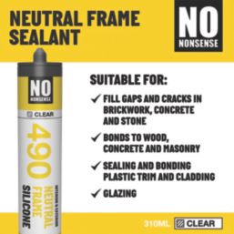 No Nonsense 490 Frame Sealant Clear 310ml