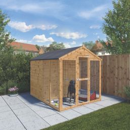 Mercia Staffordshire 6' x 8' (Nominal) Apex Shiplap T&G Timber Dog Kennel