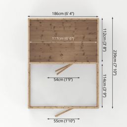 Mercia Staffordshire 6' x 8' (Nominal) Apex Shiplap T&G Timber Dog Kennel