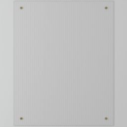 Splashback  Clear with Brushed Brass Caps Kitchen Splashback 600mm x 750mm x 4mm