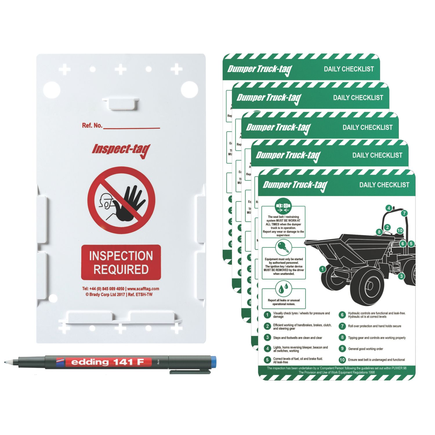 Scafftag Dumper Truck Tag Kit 7 Pieces (559YU)