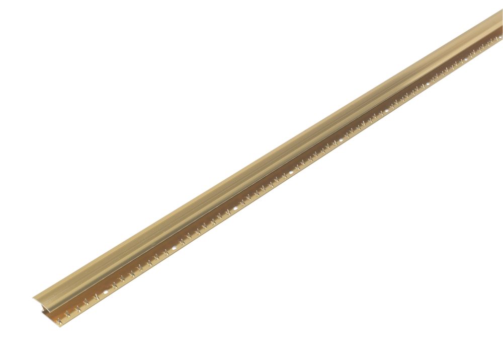 Zig Zag Door Strip Gold Effect 0 9m X 42mm Carpet Fittings Screwfix Com