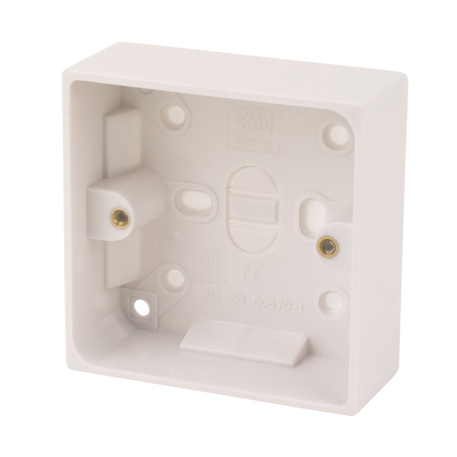 Essentials 1-Gang Surface Pattress Back Boxes 32mm 5 Pack (5604D)