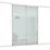 Spacepro Classic 2-Door Framed Glass Sliding Wardrobe Doors White Frame Arctic White Panel 1793mm x 2260mm