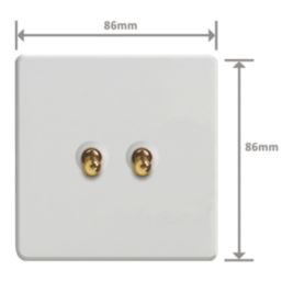 Varilight  10A 2-Gang 2-Way Light Switch  Paintable