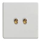 Varilight  10A 2-Gang 2-Way Light Switch  Paintable