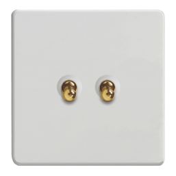 Varilight  10A 2-Gang 2-Way Light Switch  Paintable