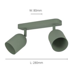 Eglo Tilston Bar 2-Light Spotlight Green