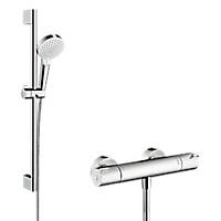 Hansgrohe Ecostat HP Rear-Fed Exposed Chrome Thermostatic Mixer Shower