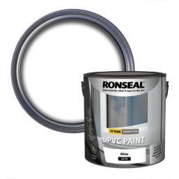 Ronseal  2.5Ltr White Satin Self Priming uPVC Paint