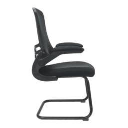 Nautilus Designs Luna Medium Back Cantilever/Visitor Chair Black
