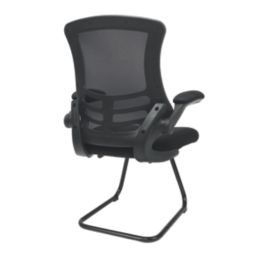 Nautilus Designs Luna Medium Back Cantilever/Visitor Chair Black