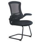 Nautilus Designs Luna Medium Back Cantilever/Visitor Chair Black