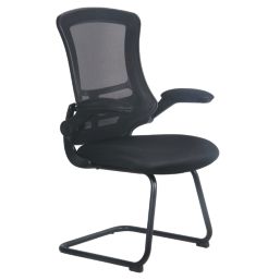 Nautilus Designs Luna Medium Back Cantilever/Visitor Chair Black