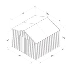 Forest Beckwood 10' x 9' 6" (Nominal) Apex Shiplap Timber Shed with Base