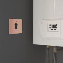 British General Evolve 20A 1-Gang DP Control Switch Copper with LED with Black Inserts