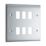 British General Nexus Metal Grid 6-Module Grid Faceplate Polished Chrome