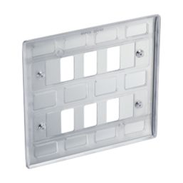 British General Nexus Metal Grid 6-Module Grid Faceplate Polished Chrome