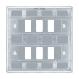 British General Nexus Metal Grid 6-Module Grid Faceplate Polished Chrome