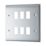 British General Nexus Metal Grid 6-Module Grid Faceplate Polished Chrome
