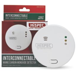 Hispec Fast Fix CO/FF10 Mains Interlinked Carbon Monoxide Alarm