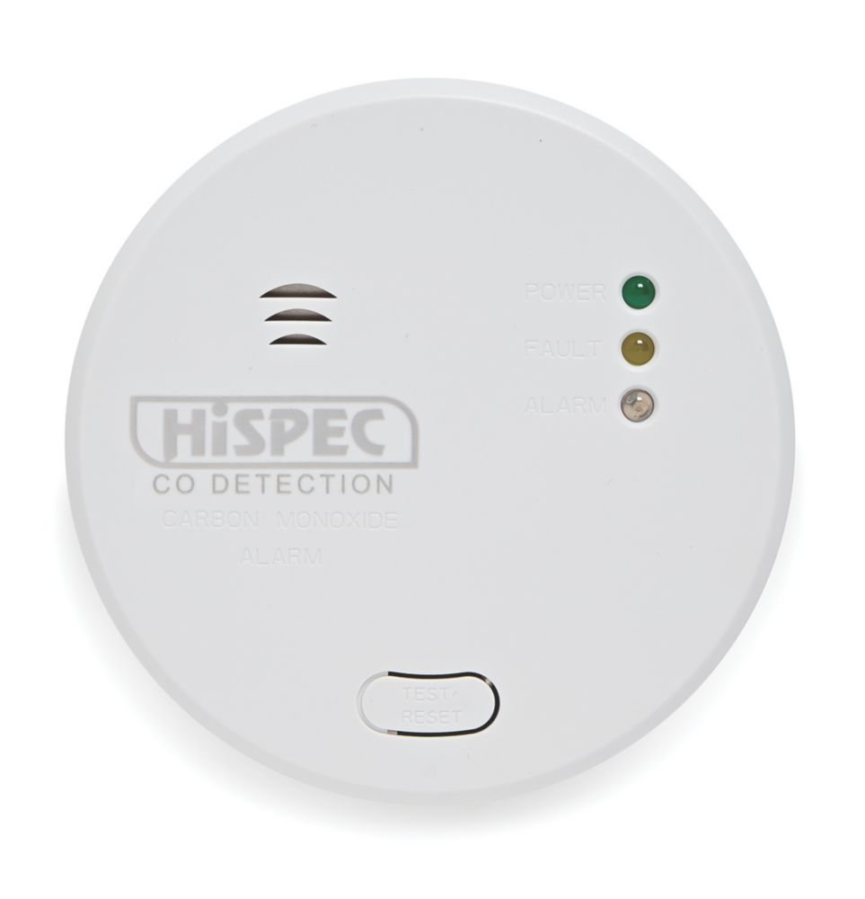 Hispec Fast Fix CO/FF10 Mains Standalone Carbon Monoxide Alarm Screwfix