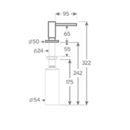 InSinkErator  Soap Dispenser Chrome 300ml
