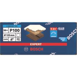 Bosch Expert C470 100 Grit  Wood Sanding Discs 125mm 50 Pack