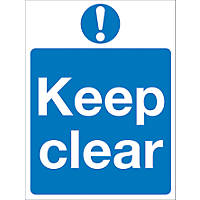 "Keep Clear" Sign 200 x 150mm