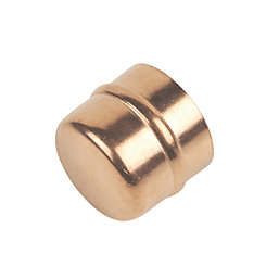 Flomasta  Copper Solder Ring Stop Ends 22mm 2 Pack
