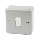 MK Metalclad Plus 10AX 1-Gang 2-Way Metal Clad Light Switch with White Inserts