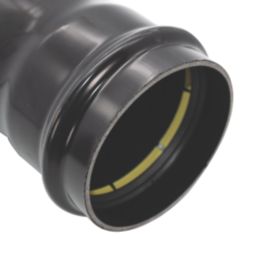 FloPlast  Push-Fit Single Socket Soil Pipes Black 110mm x 3m 2 Pack