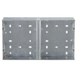 Knightsbridge  4 x 2-Gang Galvanised Steel  Multimedia Plate Back Box 47mm