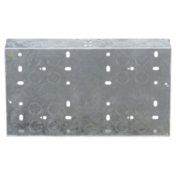 Knightsbridge  4 x 2-Gang Galvanised Steel  Multimedia Plate Back Box 47mm