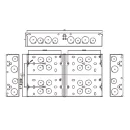 Knightsbridge  4 x 2-Gang Galvanised Steel  Multimedia Plate Back Box 47mm