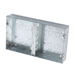 Knightsbridge  4 x 2-Gang Galvanised Steel  Multimedia Plate Back Box 47mm