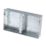 Knightsbridge  4 x 2-Gang Galvanised Steel  Multimedia Plate Back Box 47mm