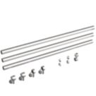 Rothley  Steel Handrail Kit Brushed Silver 3600mm
