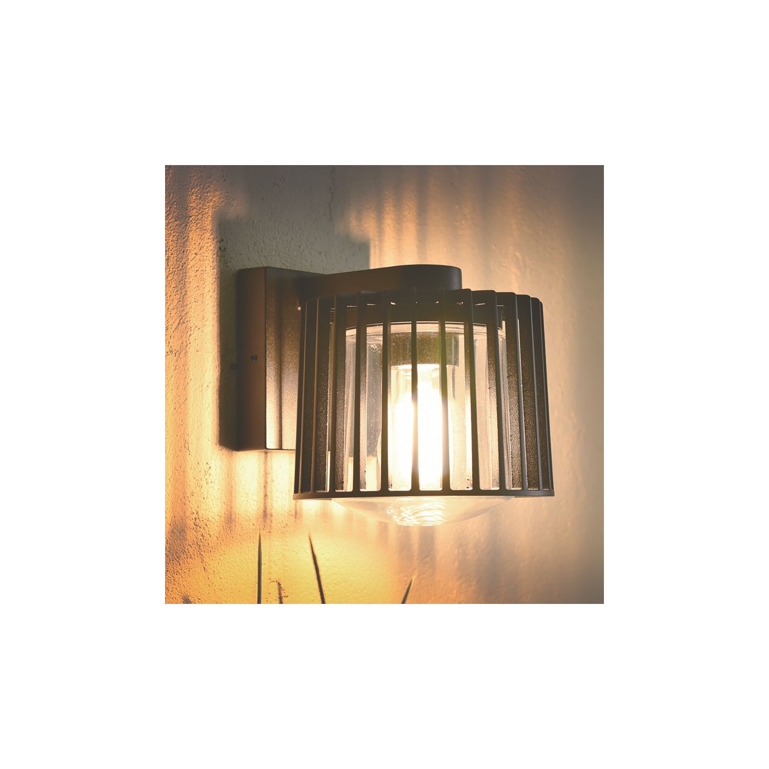 Lutec Shyne Outdoor Wall Light Black (561EF)