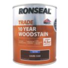 Ronseal 750ml Dark Oak Satin Water-Based Wood Stain